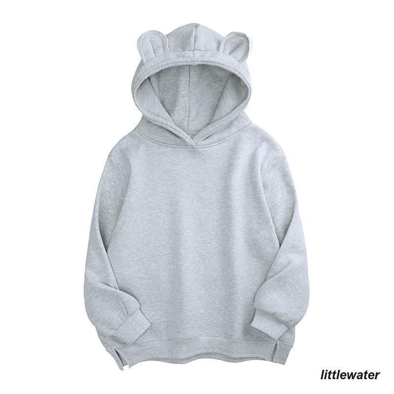 パーカープルオーバーレディーストップス長袖裏起毛フード付き耳付きスリットシンプル無地かわいいカジュアル パーカープルオーバーレディーストップス長袖裏起毛フード付き耳付きスリットシンプル無地かわいいカジュアル