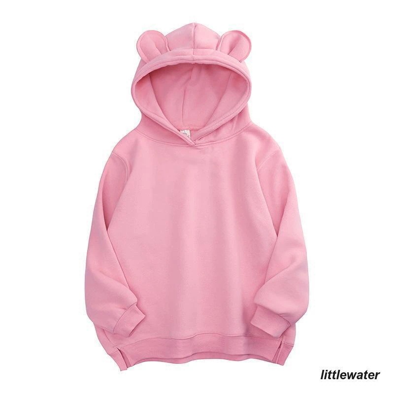 パーカープルオーバーレディーストップス長袖裏起毛フード付き耳付きスリットシンプル無地かわいいカジュアル パーカープルオーバーレディーストップス長袖裏起毛フード付き耳付きスリットシンプル無地かわいいカジュアル