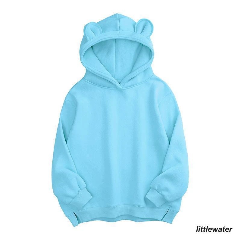 パーカープルオーバーレディーストップス長袖裏起毛フード付き耳付きスリットシンプル無地かわいいカジュアル パーカープルオーバーレディーストップス長袖裏起毛フード付き耳付きスリットシンプル無地かわいいカジュアル