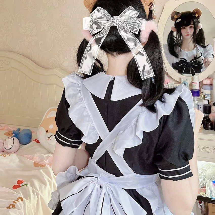 日韓メイド白黒lolitaメイド服日常小料理娘コスプレ服 lonceng123.net