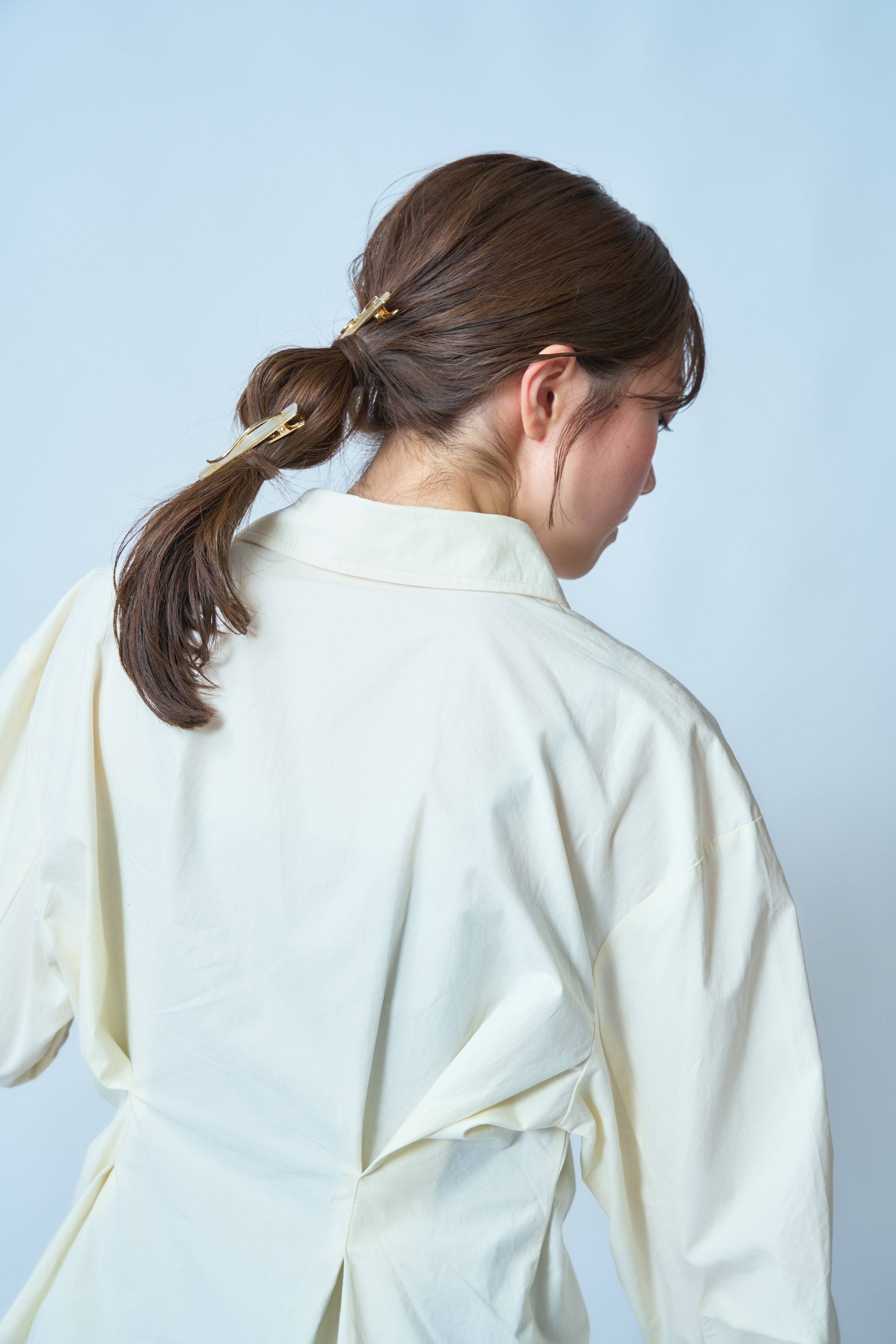 クラシックな襟つきシャツ【オーバーサイズ ブラウス】 クラシックな襟つきシャツ【オーバーサイズ ブラウス】