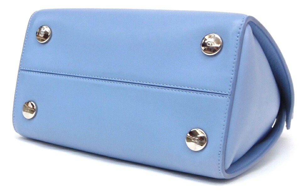 ｸﾘｽﾁｬﾝﾃﾞｨｵｰﾙ Christian Dior ﾊﾝﾄﾞﾊﾞｯｸﾞ 2WAY ﾛｺﾞﾁｬｰﾑ ｱﾃﾞｨｸﾄ ﾌﾞﾙｰ ｶｰﾌ