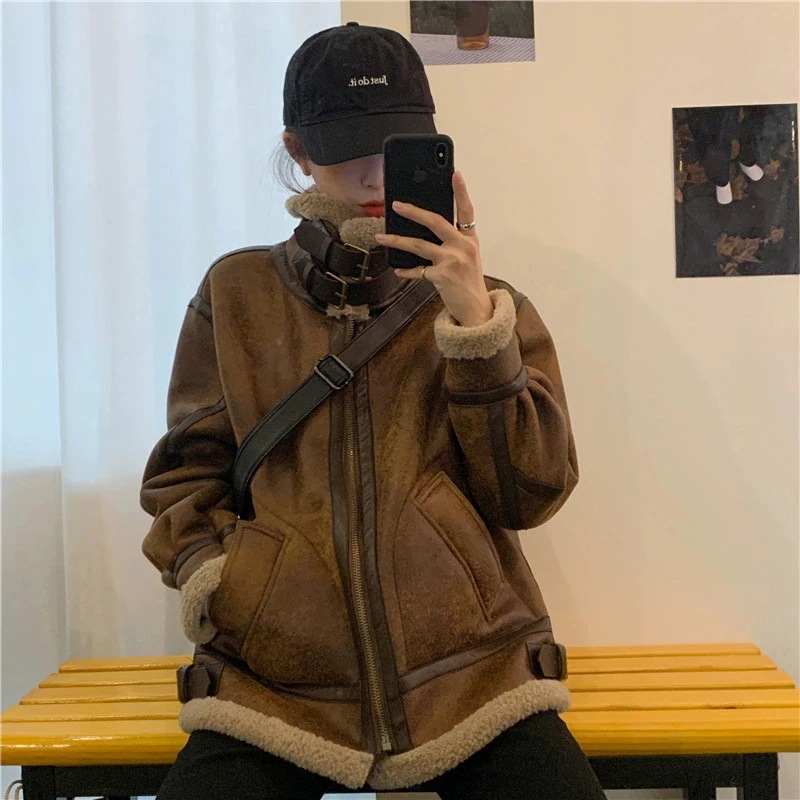 ジャケット　ムートンジャケット ムートンコート レディース アウター 暖かボア 大きめ ライダース