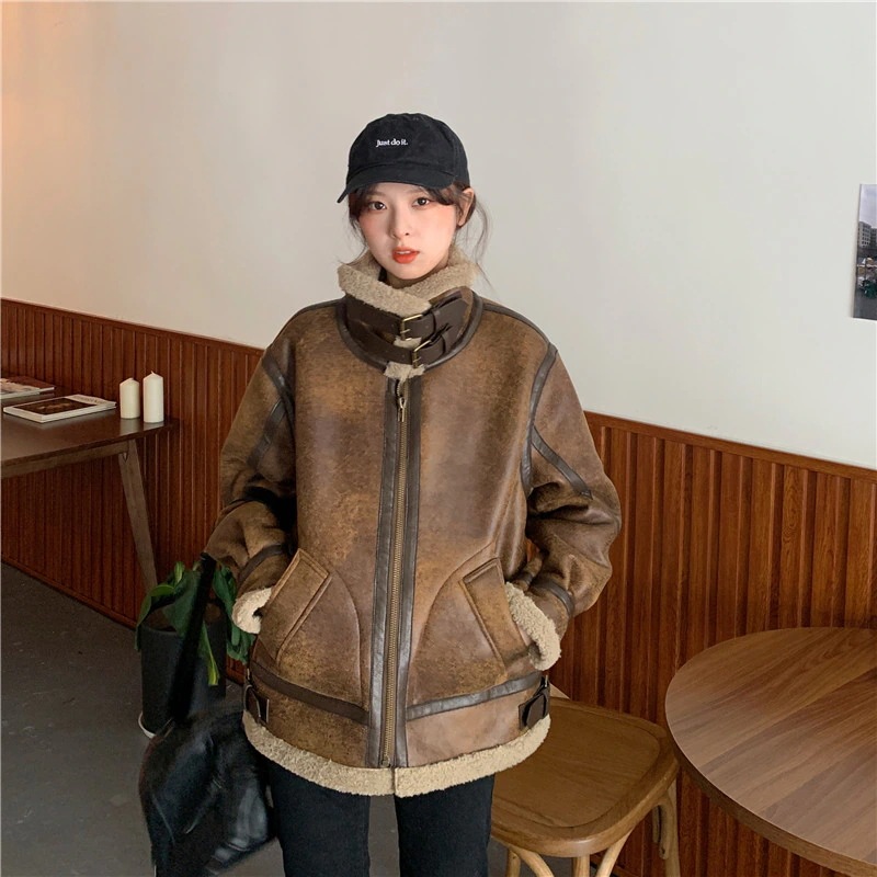 ジャケット　ムートンジャケット ムートンコート レディース アウター 暖かボア 大きめ ライダース