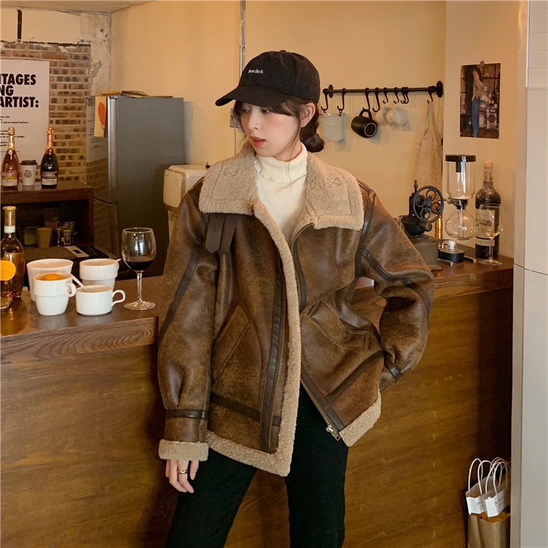 ジャケット　ムートンジャケット ムートンコート レディース アウター 暖かボア 大きめ ライダース