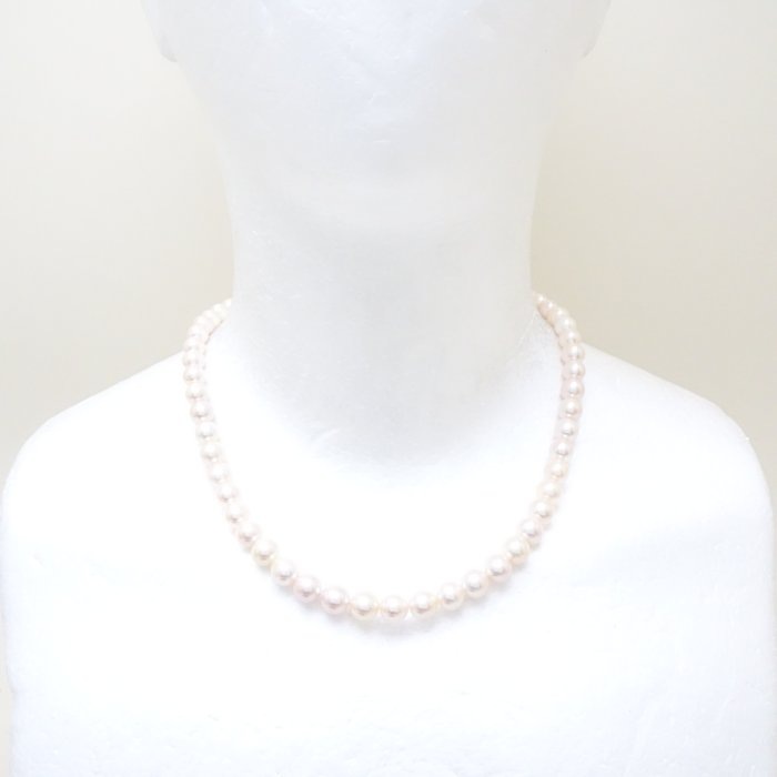 パール ネックレス 43.5cm あこや真珠7~7.5ミリ シルバー/74967【中古】 パール ネックレス 43.5cm あこや真珠7~7.5ミリ シルバー/74967【中古】