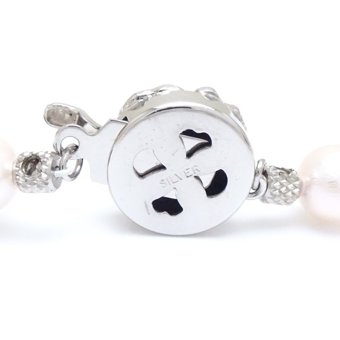 パール ネックレス 43.5cm あこや真珠7~7.5ミリ シルバー/74967【中古】 パール ネックレス 43.5cm あこや真珠7~7.5ミリ シルバー/74967【中古】