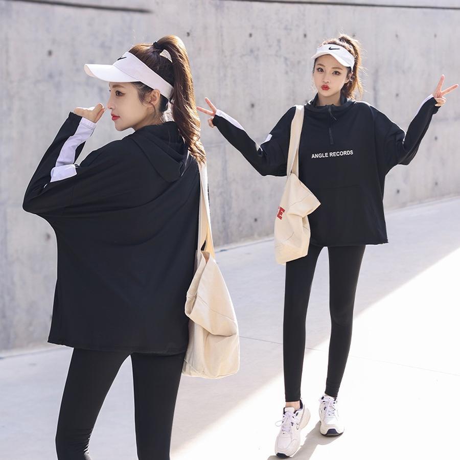 トップス 【4点セット】春夏 運動ズボン 長袖 セットアップ レディース 速乾 レギンス ヨガウェア上下セット タンクトップ ジャージ ショーツ ヨガパンツ ホット トップス 【4点セット】春夏 運動ズボン 長袖 セットアップ レディース 速乾 レギンス ヨガウェア上下セット タンクトップ ジャージ ショーツ ヨガパンツ ホット