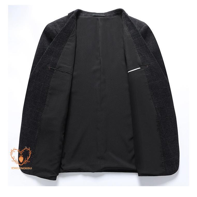 テーラードジャケット メンズ チェック柄 ビジネス スリム ジャケット 2つボタン スーツジャケット ライトアウター アウター 春 秋 冬 通学 テーラードジャケット メンズ チェック柄 ビジネス スリム ジャケット 2つボタン スーツジャケット ライトアウター アウター 春 秋 冬 通学