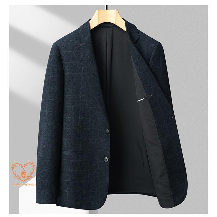 テーラードジャケット メンズ チェック柄 ビジネス スリム ジャケット 2つボタン スーツジャケット ライトアウター アウター 春 秋 冬 通学 テーラードジャケット メンズ チェック柄 ビジネス スリム ジャケット 2つボタン スーツジャケット ライトアウター アウター 春 秋 冬 通学