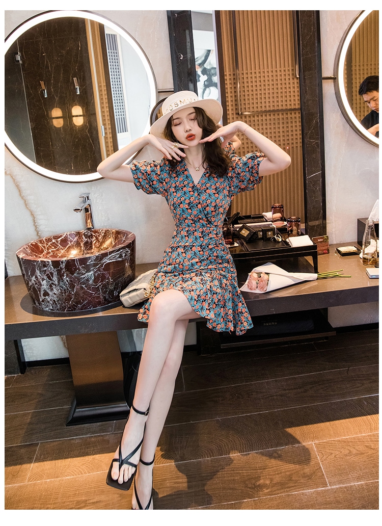 ワンピース ドレス レディース ショート 半袖 Vネック フリル かわいい 大人可愛い きれいめ シンプル カジュアル 大人 上品 おしゃれ 花柄 フラワー 夏 パーティー 旅行 リゾート 海 ワンピース ドレス レディース ショート 半袖 Vネック フリル かわいい 大人可愛い きれいめ シンプル カジュアル 大人 上品 おしゃれ 花柄 フラワー 夏 パーティー 旅行 リゾート 海