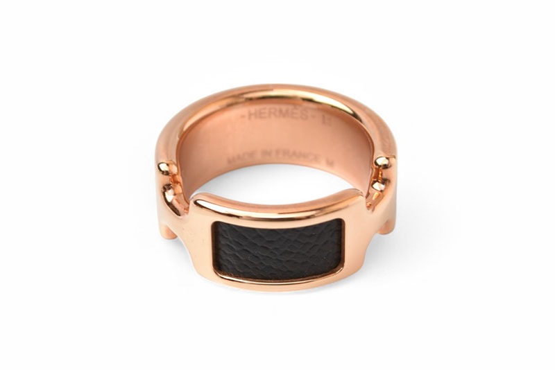 リング/指輪 オランプPM レザー/メタル Mサイズ/約13号 ノワール/ピンクゴールド アクセサリー【中古】 リング/指輪 オランプPM レザー/メタル Mサイズ/約13号 ノワール/ピンクゴールド アクセサリー【中古】