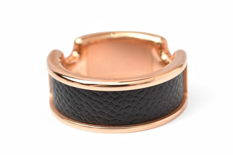 リング/指輪 オランプPM レザー/メタル Mサイズ/約13号 ノワール/ピンクゴールド アクセサリー【中古】 リング/指輪 オランプPM レザー/メタル Mサイズ/約13号 ノワール/ピンクゴールド アクセサリー【中古】