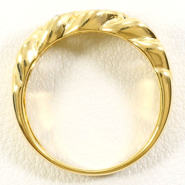 K18 18金 YGWG リング 12.5号 ダイヤ 0.07 カード鑑別書 ジュエリー 中古