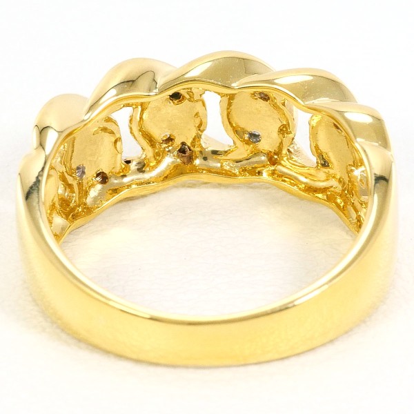 K18 18金 YGWG リング 12.5号 ダイヤ 0.07 カード鑑別書 ジュエリー 中古