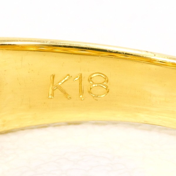 K18 18金 YGWG リング 12.5号 ダイヤ 0.07 カード鑑別書 ジュエリー 中古