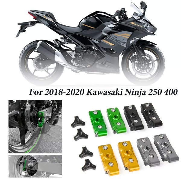 カワサキニンジャ250 400 2018 2019 2020 2021 モーターサイクル リア アクスルブロック チェーンアジャスター エンドキャップ