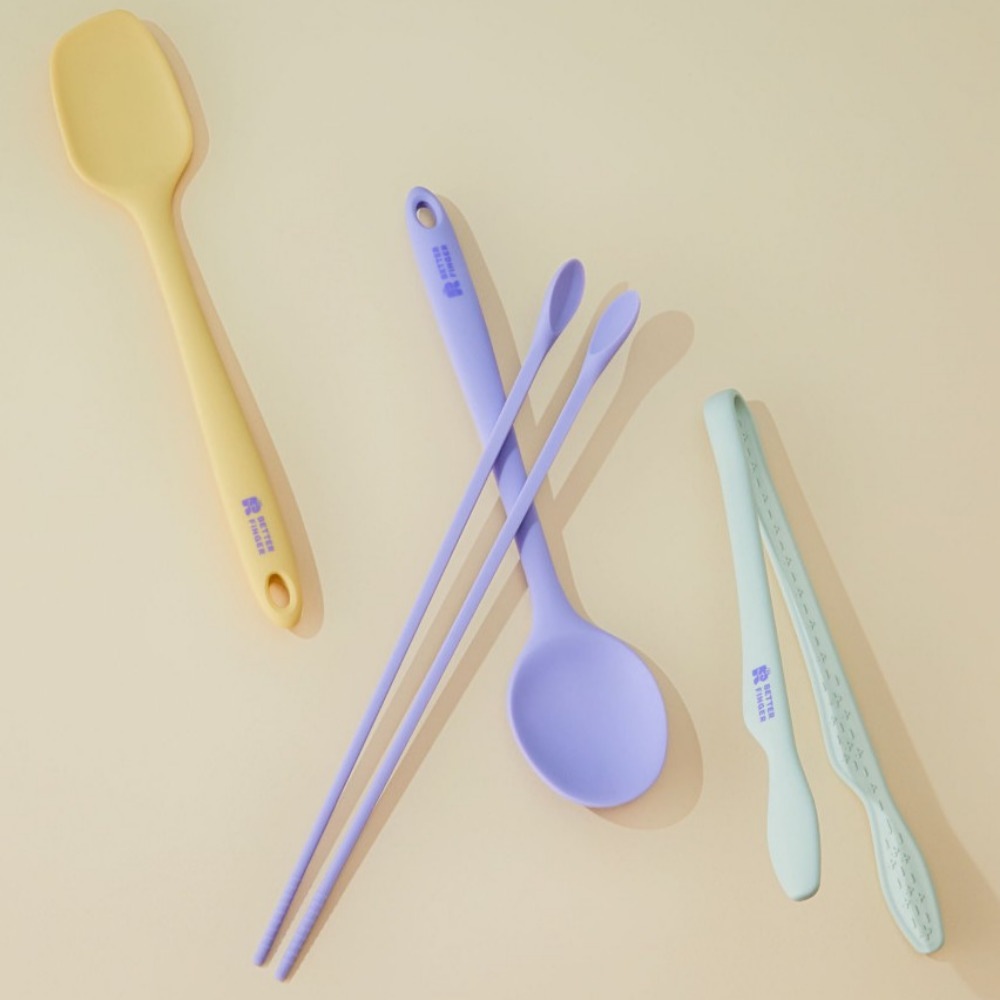 [neoflam] ベターフィンガー キッチンツールセット4本 シリコン製調理器具セット(4点セット) / キッチン キッチン用品 スパチュラ マルチスプーン トング 天ぷら箸