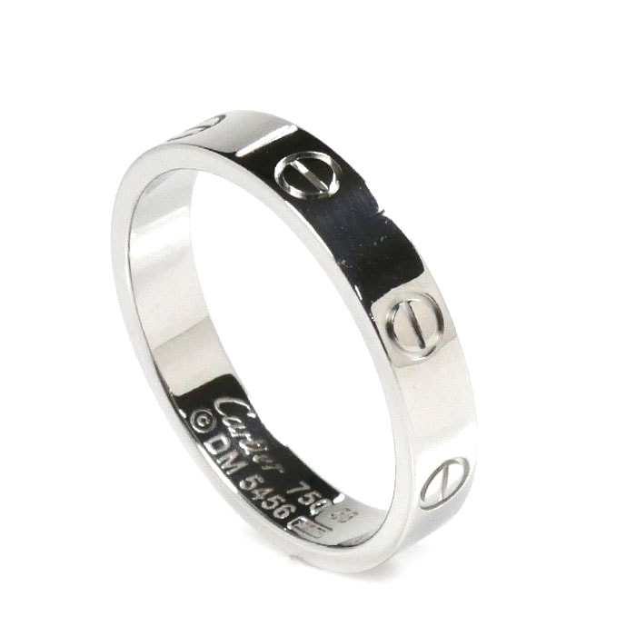 Cartier K18WG ミニラブリング 指輪 ホワイトゴールド