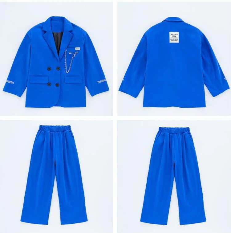 品質保証キッズ パンツスーツ ジュニア 女の子 男の子 ゆったり 大きいサイズ ジャケット パンツ ヒップホップ hiphop ダンス衣装 ダンス 衣装 セットアップ ファション 小学生 高校生 卒業