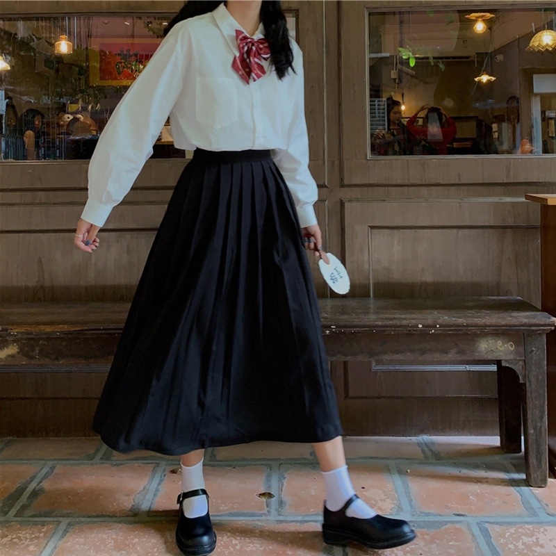 【1つ買うと10つ無料】ユニフォーム夏の女性ブリティッシュカレッジスタイル秋のホワイトシャツ高校生クラスユニフォーム卒業スポーツ学生スーツ