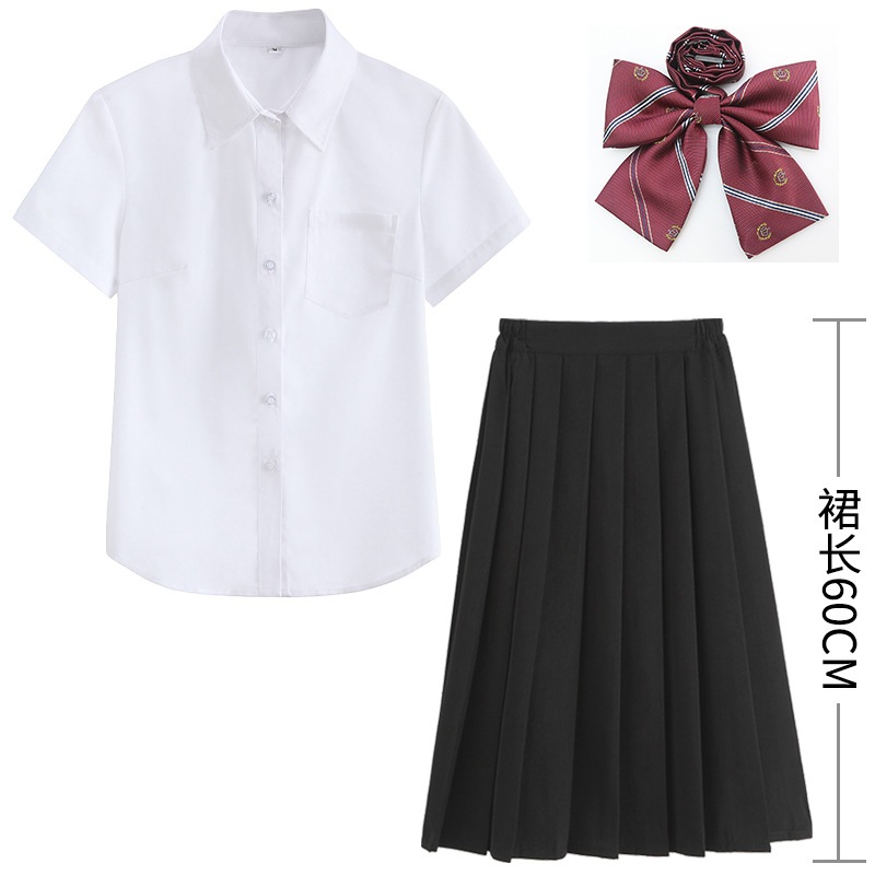 【1つ買うと10つ無料】ユニフォーム夏の女性ブリティッシュカレッジスタイル秋のホワイトシャツ高校生クラスユニフォーム卒業スポーツ学生スーツ