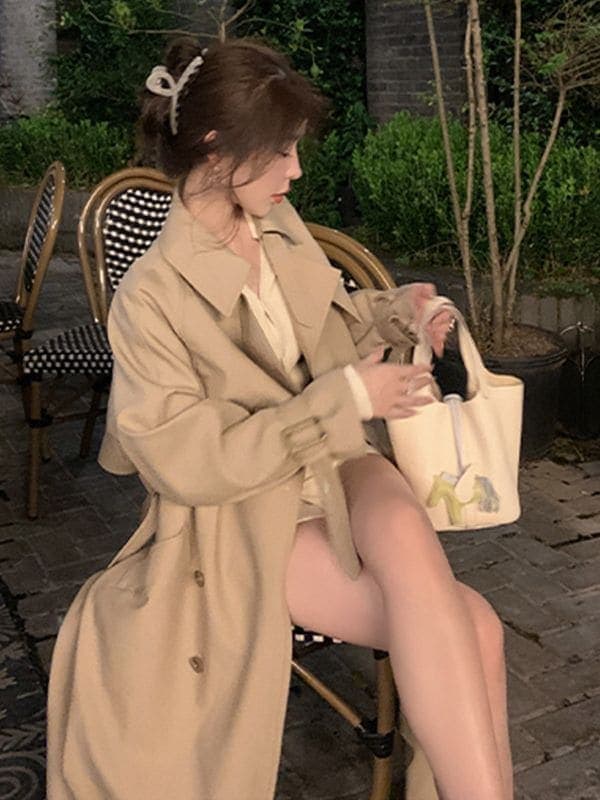 2024新作秋冬服 カーキ パーカー レディース ミディアム 韓国 雰囲気コートブリティッシュ トレンチコート レディース ジャケット 韓国 トレンチコート ロング 通勤 アウター 2024新作秋冬服 カーキ パーカー レディース ミディアム 韓国 雰囲気コートブリティッシュ トレンチコート レディース ジャケット 韓国 トレンチコート ロング 通勤 アウター