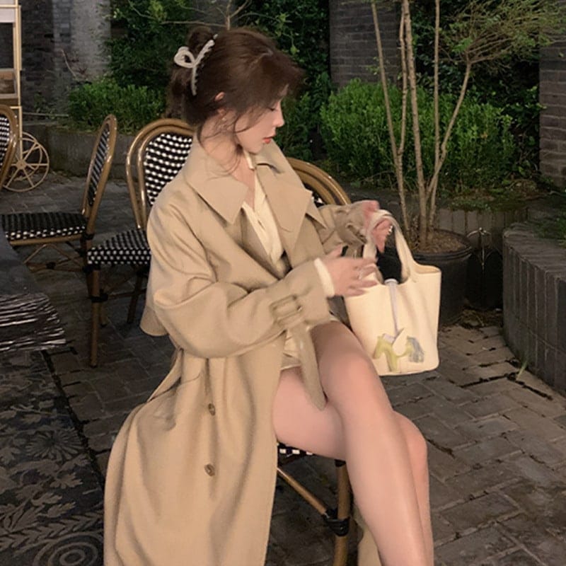 2024新作秋冬服 カーキ パーカー レディース ミディアム 韓国 雰囲気コートブリティッシュ トレンチコート レディース ジャケット 韓国 トレンチコート ロング 通勤 アウター 2024新作秋冬服 カーキ パーカー レディース ミディアム 韓国 雰囲気コートブリティッシュ トレンチコート レディース ジャケット 韓国 トレンチコート ロング 通勤 アウター