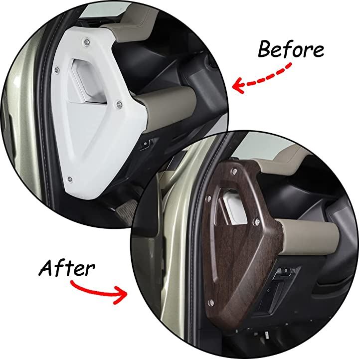 車のダッシュボードサイドパネルの装飾カバー ランドローバーディフェンダー 90 110 2020-2023 適用(オークの木目) 車のダッシュボードサイドパネルの装飾カバー ランドローバーディフェンダー 90 110 2020-2023 適用(オークの木目)