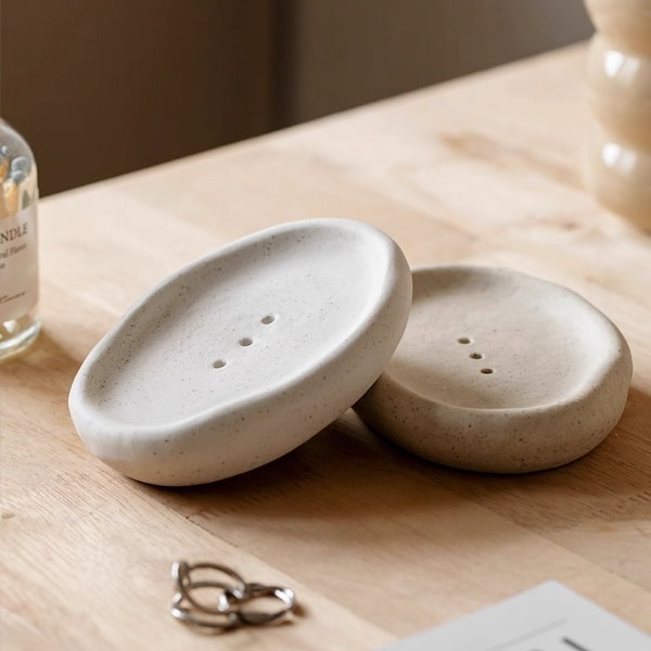 Qoo10] ぽってり セラミック ソープディッシュ