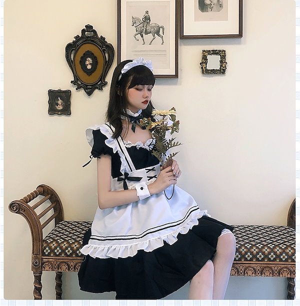 SALE 4XL 8点セット　メイドコスチューム　　メイド　コスプレ