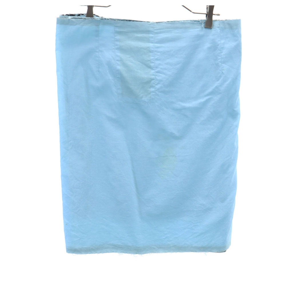 90s 1998年 日本製 ミニ丈 ラップ スカート S ブルー系 ピン付き レディース