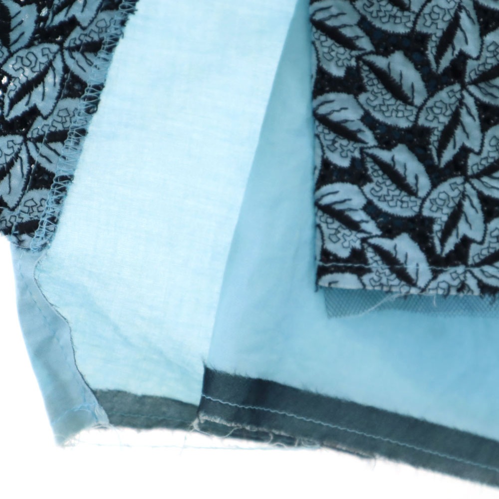 90s 1998年 日本製 ミニ丈 ラップ スカート S ブルー系 ピン付き レディース