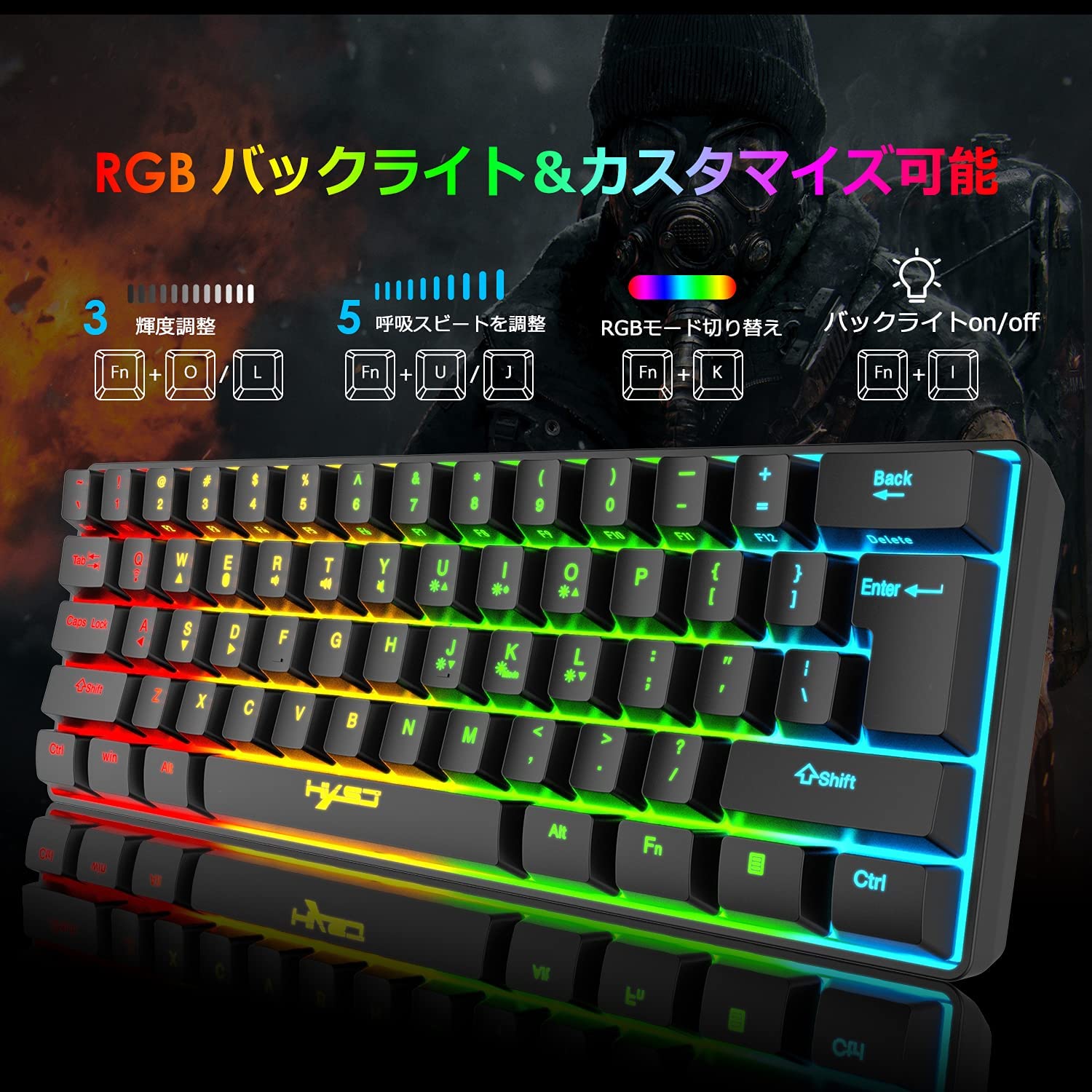 【本日限定価格】 ゲーミングキーボード 黒 PS4/スイッチに対応可能マウスパッド付き 5.0Blu