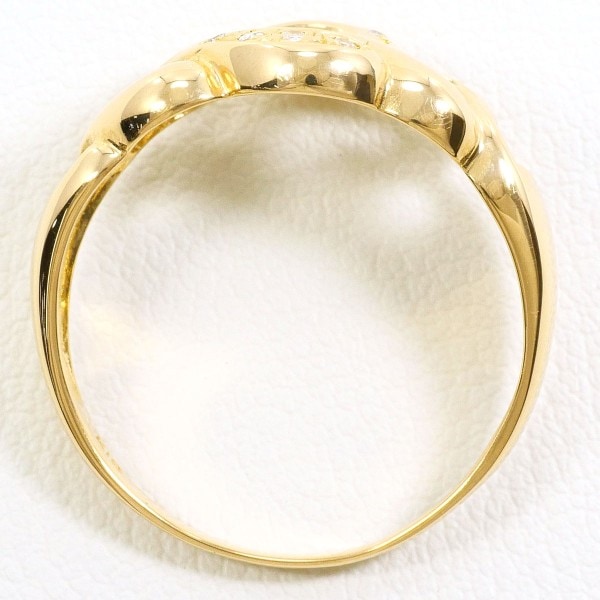 K18 18金 YG リング 17号 ダイヤ 0.04 中古 K18 18金 YG リング 17号 ダイヤ 0.04 中古