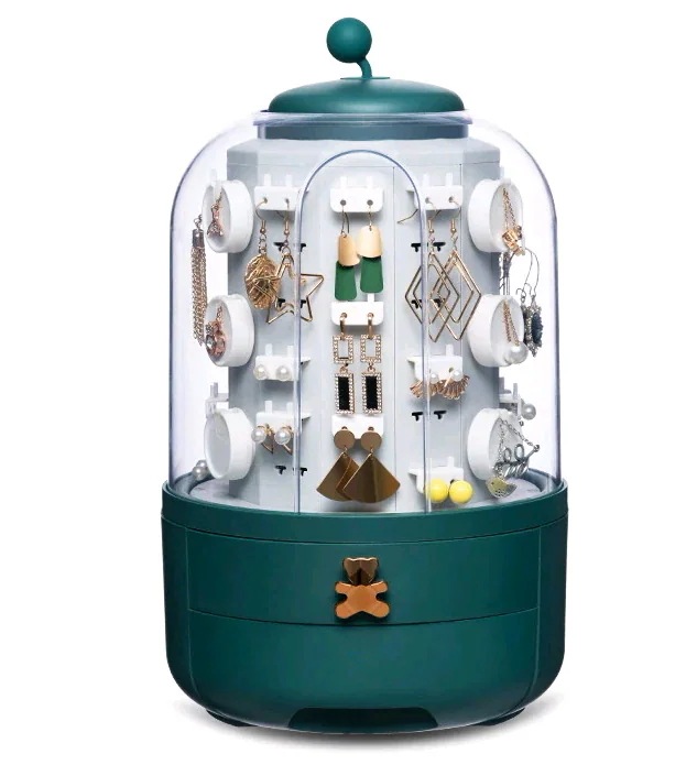 アクセサリー収納ケースプラスチックイヤリングピアスアクセサリーラック回転ショーケース指輪ネックレスジ アクセサリー収納ケースプラスチックイヤリングピアスアクセサリーラック回転ショーケース指輪ネックレスジ