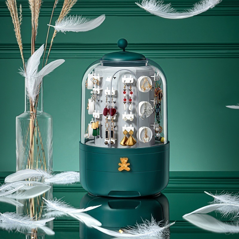 アクセサリー収納ケースプラスチックイヤリングピアスアクセサリーラック回転ショーケース指輪ネックレスジ アクセサリー収納ケースプラスチックイヤリングピアスアクセサリーラック回転ショーケース指輪ネックレスジ