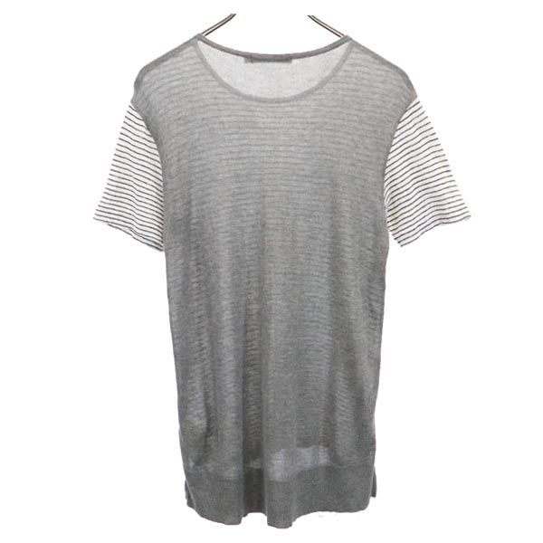 ボーダー 半袖 Tシャツ XS グレー系 レディース