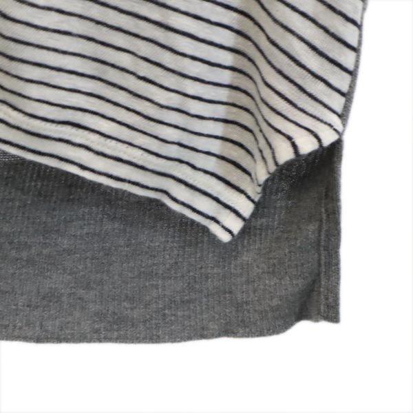 ボーダー 半袖 Tシャツ XS グレー系 レディース