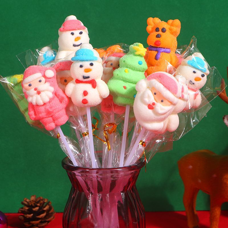 ロングクリスマスマシュマロロリポップグミホリデーデコレーション漫画キャンディイベント小さなギ