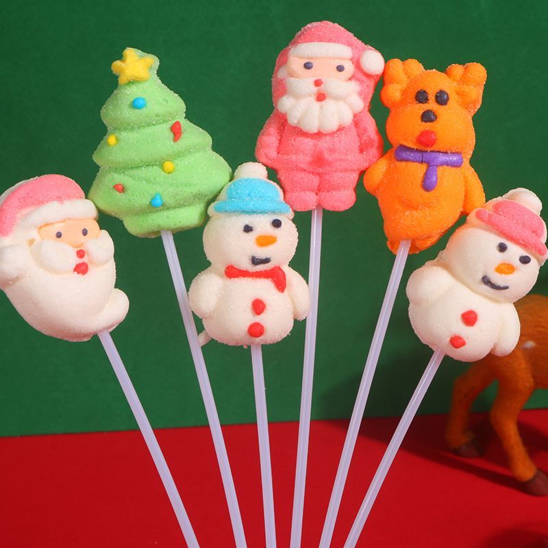 ロングクリスマスマシュマロロリポップグミホリデーデコレーション漫画キャンディイベント小さなギ