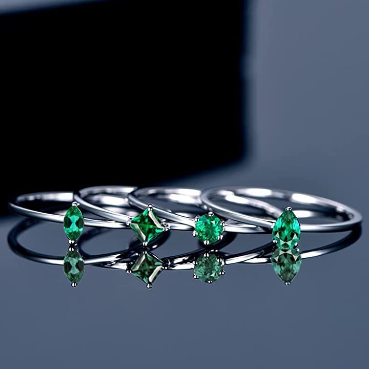 4点セットリング シルバー925 指輪 レディース 人工石