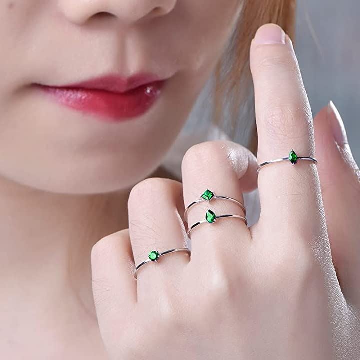 4点セットリング シルバー925 指輪 レディース 人工石