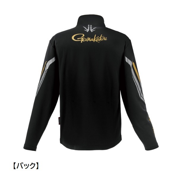 がまかつ ウェア GM3778 UDジップシャツ ブラック/ゴールド LL がまかつ ウェア GM3778 UDジップシャツ ブラック/ゴールド LL