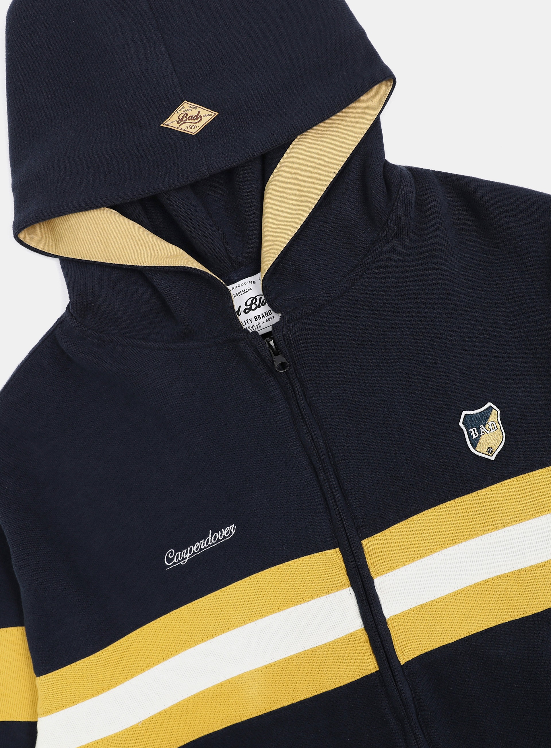 BADBLOOD】 BADBLOOD SPORTS RUGBY HOODIE : NAVY フード付き