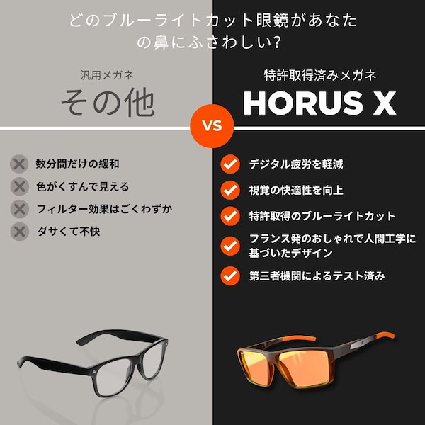 Qoo10] [Horus X] ゲーミンググラスブル