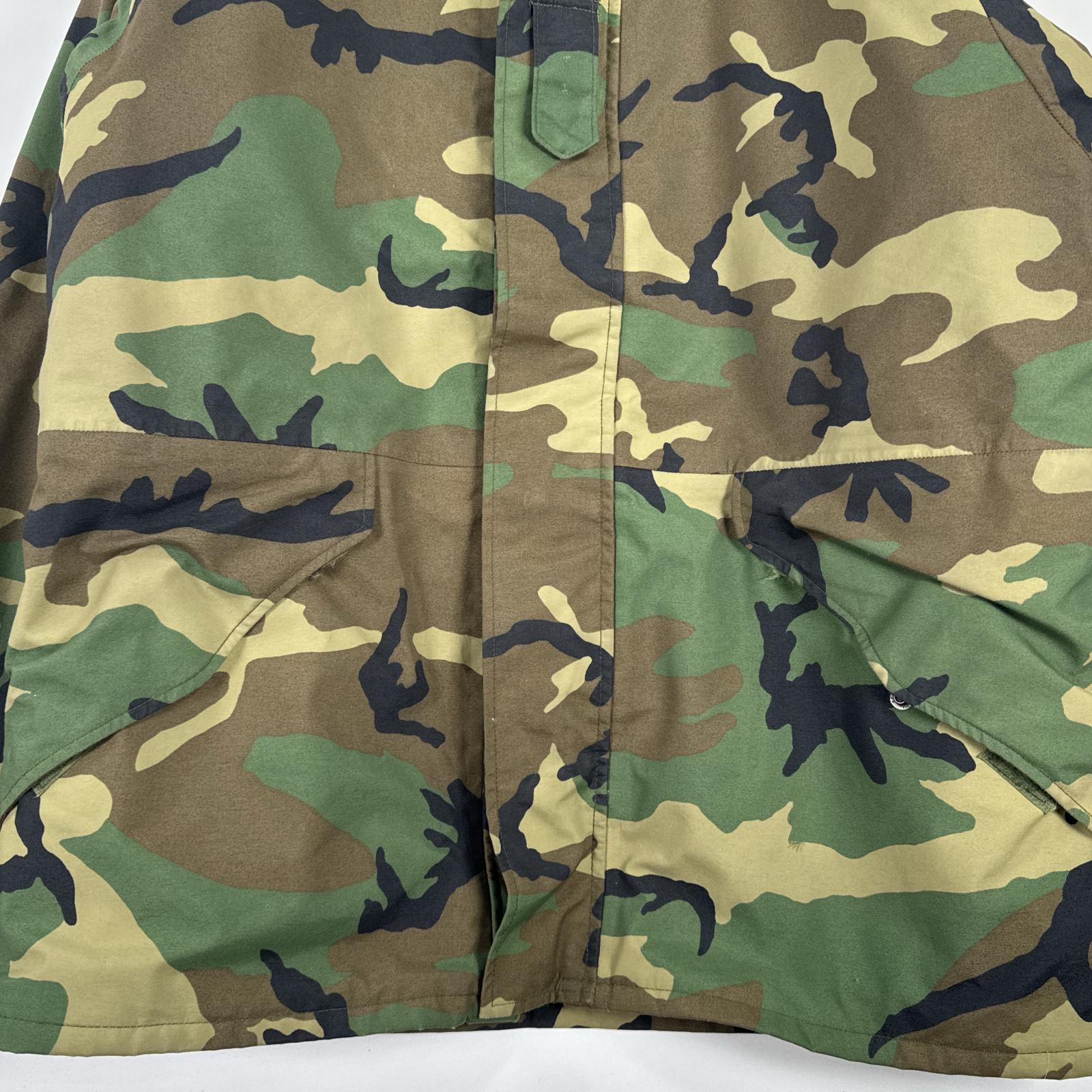 古着 90s/90年代 ヴィンテージ ミリタリージャケット ECWCS GORE-TEX ウッドランドカモ ゴアテックスパーカー 米軍 実物 large long メンズ