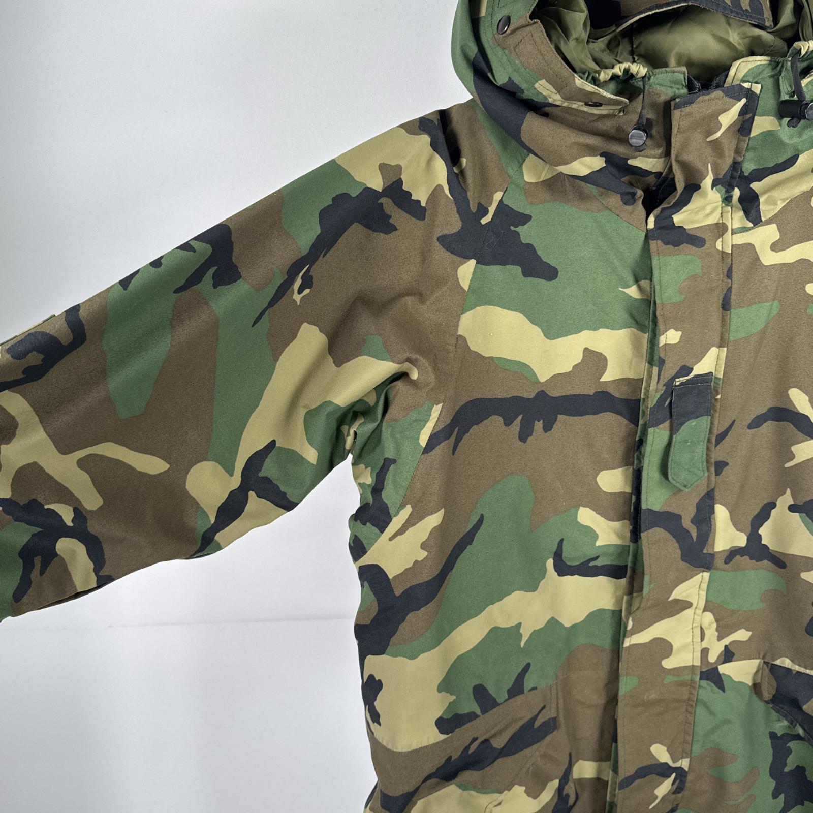 古着 90s/90年代 ヴィンテージ ミリタリージャケット ECWCS GORE-TEX ウッドランドカモ ゴアテックスパーカー 米軍 実物 large long メンズ