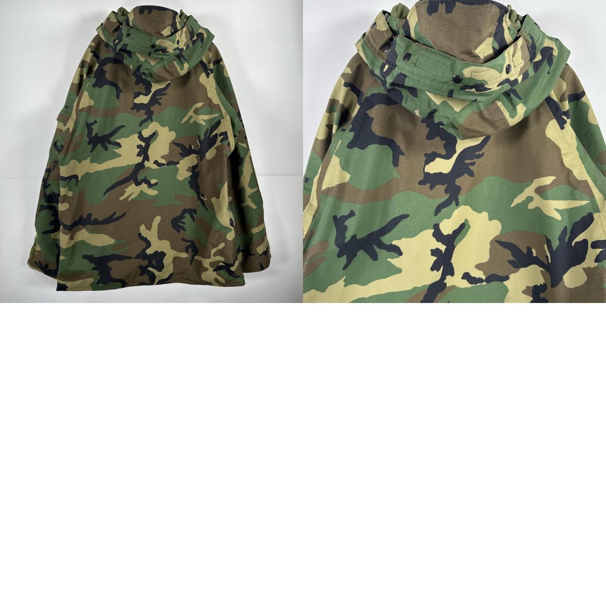古着 90s/90年代 ヴィンテージ ミリタリージャケット ECWCS GORE-TEX ウッドランドカモ ゴアテックスパーカー 米軍 実物 large long メンズ