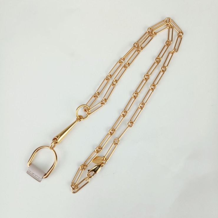 エルメス ネックレス エリタージュ エケストル メタル - ゴールド ピンク系 ジュエリー ペンダント ブランド 小物 ラグジュアリー 誕生日プレゼント 女性 彼女 ギフト【本物保証】 エルメス ネックレス エリタージュ エケストル メタル - ゴールド ピンク系 ジュエリー ペンダント ブランド 小物 ラグジュアリー 誕生日プレゼント 女性 彼女 ギフト【本物保証】